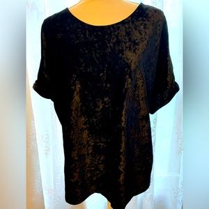 Velour Black Open Slit Arms